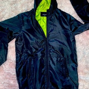 Black hoodie windbreaker
